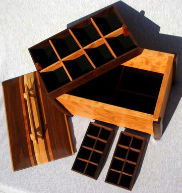 Custom Made 3 Compartment Cherry Jewelry Box