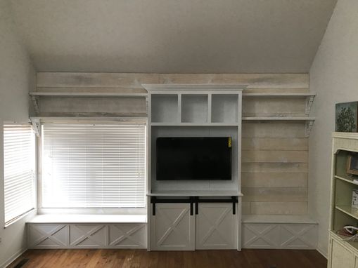 Custom Made Built In Entertainment And Storage Area