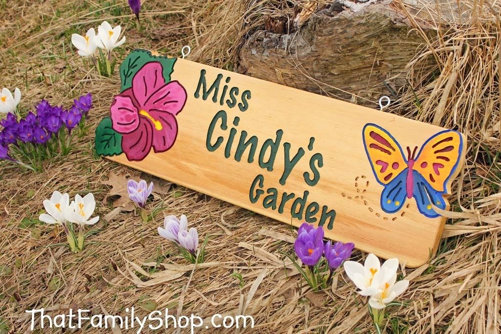 Hand Crafted Garden Sign | Custom Gift by That Family Shop | CustomMade.com