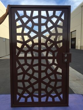 Custom Made Metal Gate Contemporary Walk Pedestrian Iron Garden Art Made In Usa