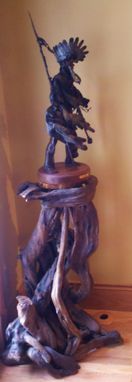 Custom Made Driftwood Art Pedestal