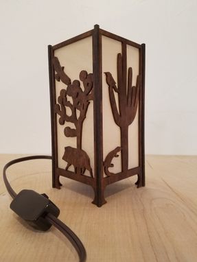 Custom Made Sonoran Life - Designer Wooden Lamp