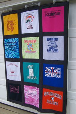 Custom Made T Shirt Memory Quilt Blanket - 12 Block