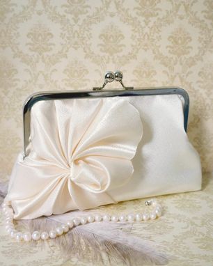 Custom Made Art Deco Bridal Clutch Purse With Swirls