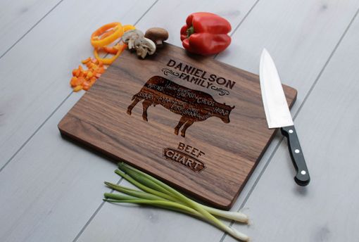 Custom Made Personalized Cutting Board, Cutting Board, Wedding Gift – Cb-Wal-Danielson Family Beef Chart