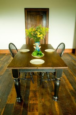 Custom Made Pine Farmhouse Dining Table & Six Chairs