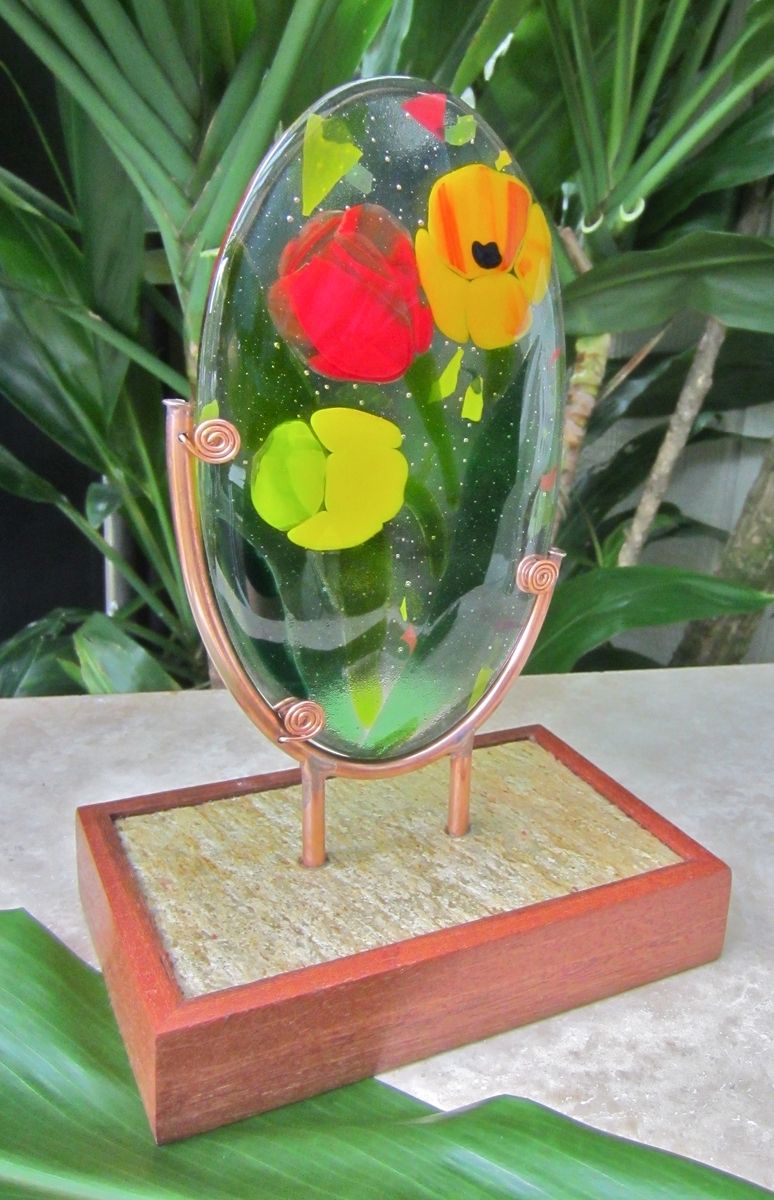 Hand Made Fused Glass Art Parent Gifts by Caron Art Glass