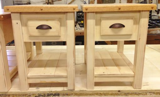 Custom Made Antiqued Rustic End Tables (Individual Table)