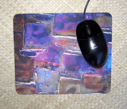 Custom Made Mousepad Original Artwork- Brown Purple Gold By Devikasart
