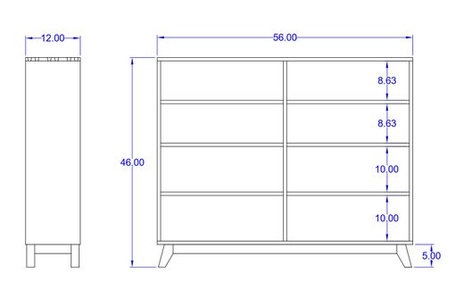 Custom Made Solid Maple Bookcase With Dovetail Construction