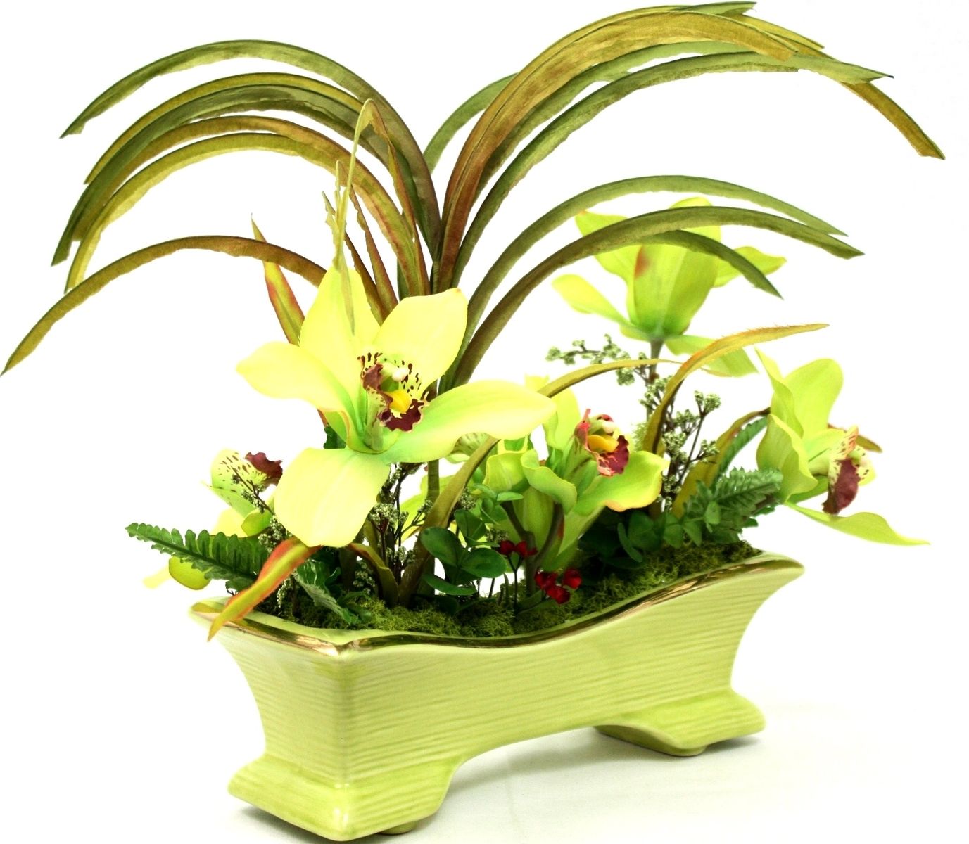 Buy Hand Made Dining Table Centerpiece Silk Floral Arrangement Tropical Coffee Table Decor Island Tropics Made To Order From Patique Floral Custommade Com