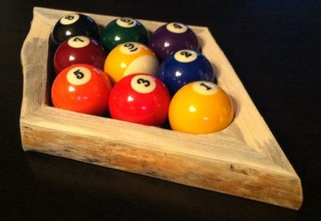NATURAL Wood Pool/Billiard Table 9-Ball Rack NEW! 