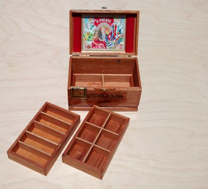 Custom Made Jewelry/Keepsake/Tackle Box Made From Arturo Fuente Flor Fina 858 Cigar Box