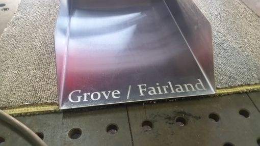 Custom Made Electrochemical Etching On Brushed Stainless Steel