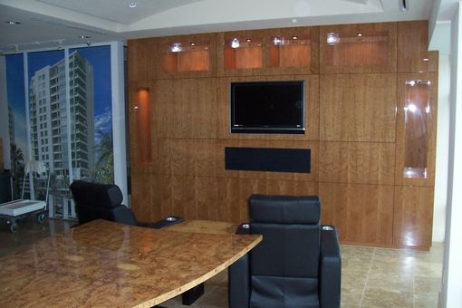 Custom Made Conference Room Cherry Wall Unit