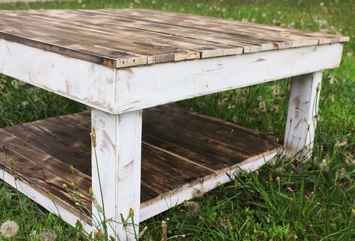 Custom Made Shabby Farmhouse Reclaimed Wood Coffee Table
