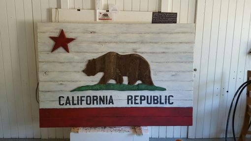 Custom Made Wood California Flag