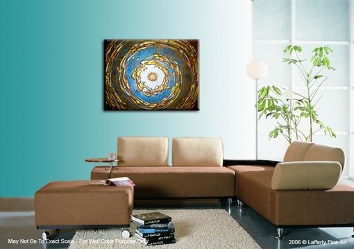 Custom Made Abstract Blue Art, Gold Painting,Textured Original Modern Painting On Sale By Dan Lafferty - 24 X 30