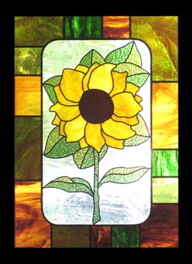Custom Made Sunflower - Floral Stained Glass