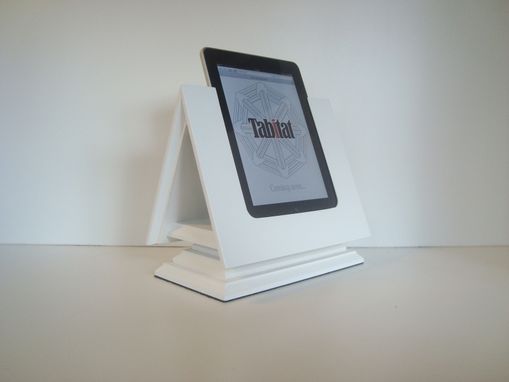 Custom Made The Tabitat Tablet Stand System For Ipad In Ivory Mdf