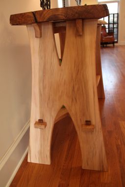 Custom Made Foyer Hall Table - Natural Edge Top - Truly One Of A Kind