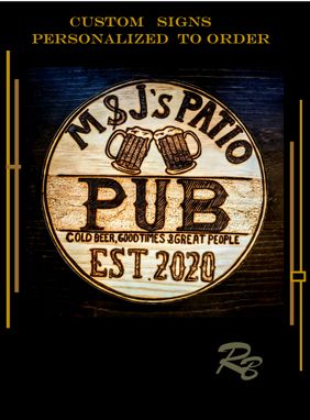 Custom Made Bar Signs, Art, Plaques, Custom, Made To Order, Any Images, Any Word, Designed For You
