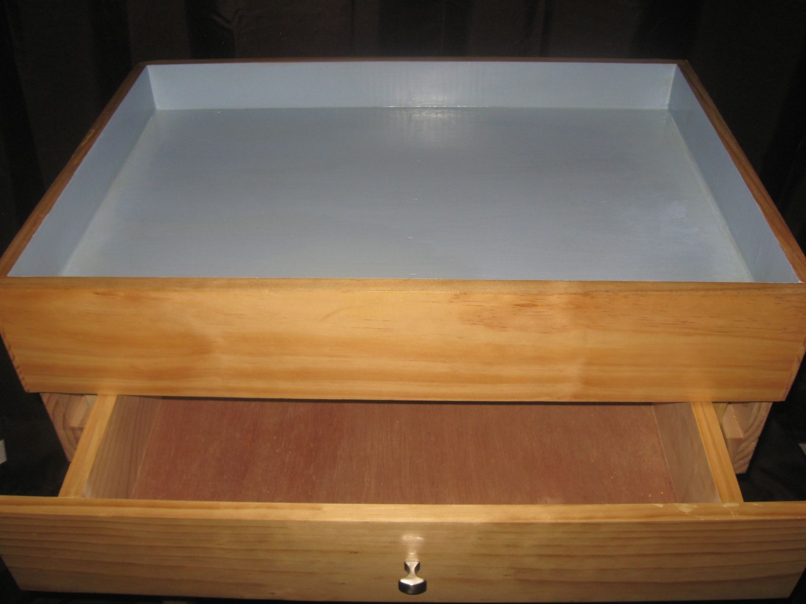 Hand Made Basic Sand Tray With Added Storage Drawer by Wyoming Wood