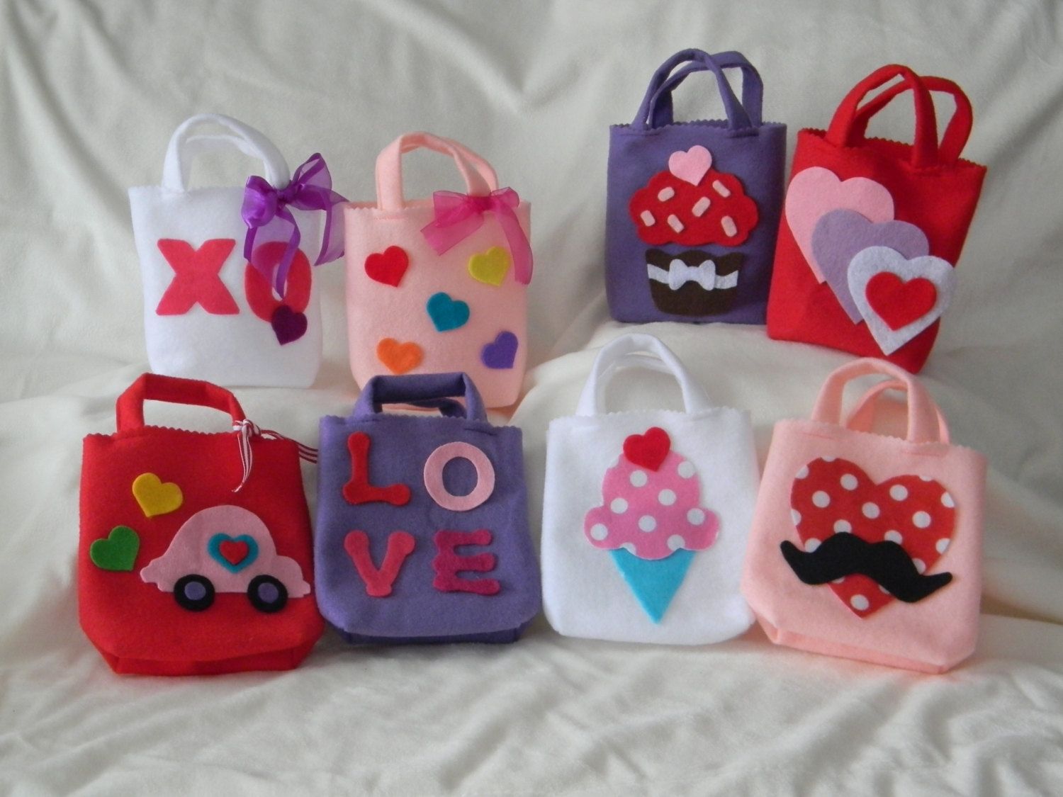 Hand Crafted MultiColored Treat Bags With Different Colors And Designs