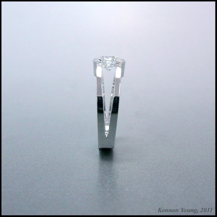 Hand Made Custom Engagement Ring by Vermont Gem Lab