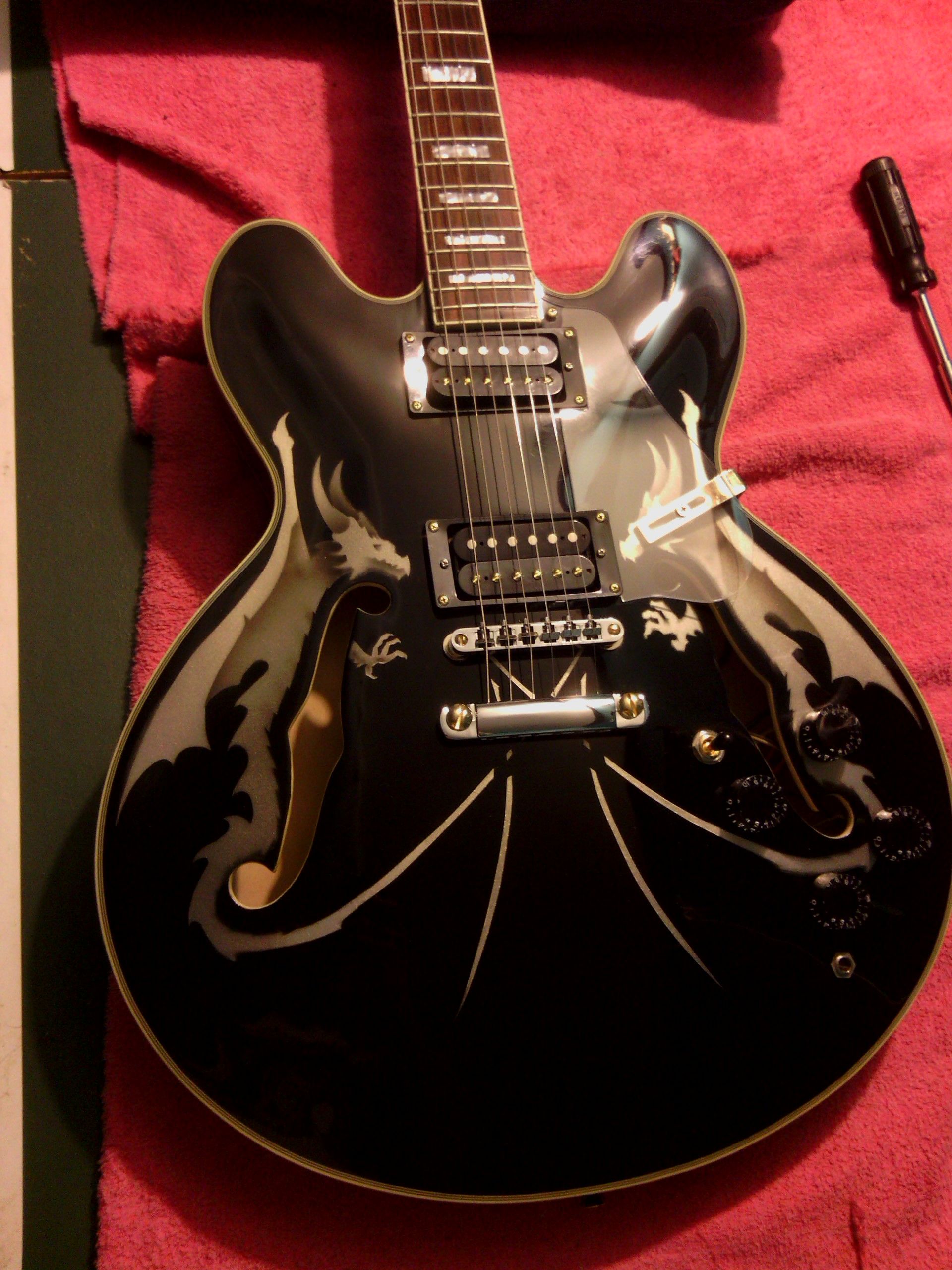 Custom Made Semi Hollow Body Guitar by ZMax Guitars