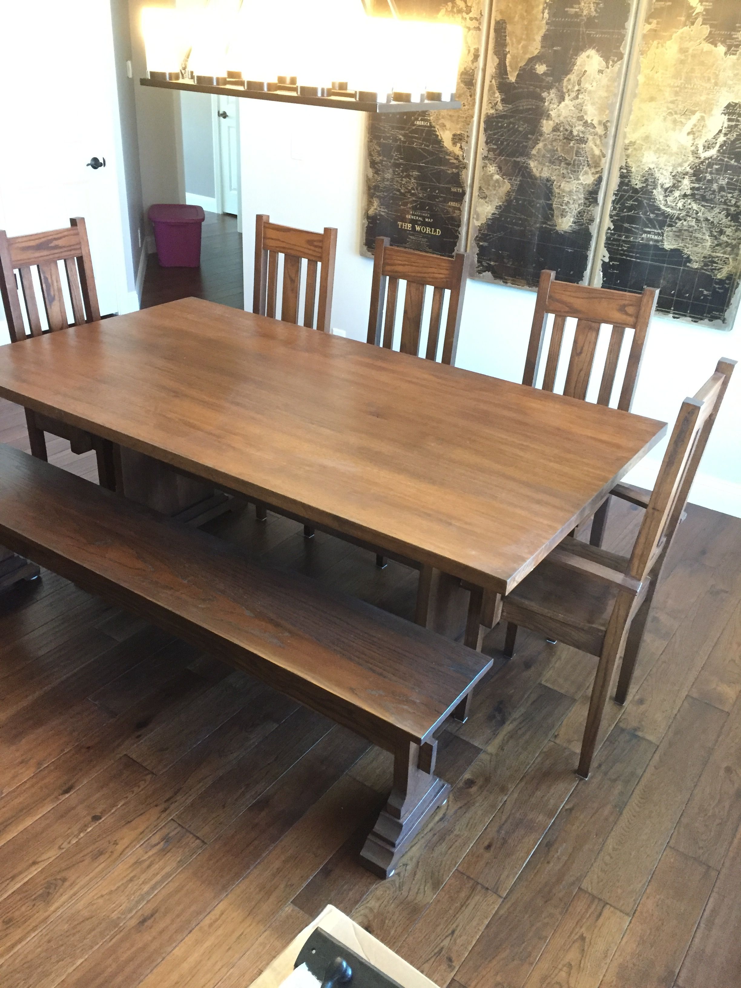 Hand Crafted Red Oak Dining Set by Black Beard Woodworking