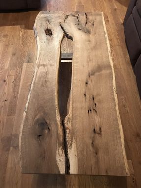 Custom Made Live Edge White Oak Coffee Table