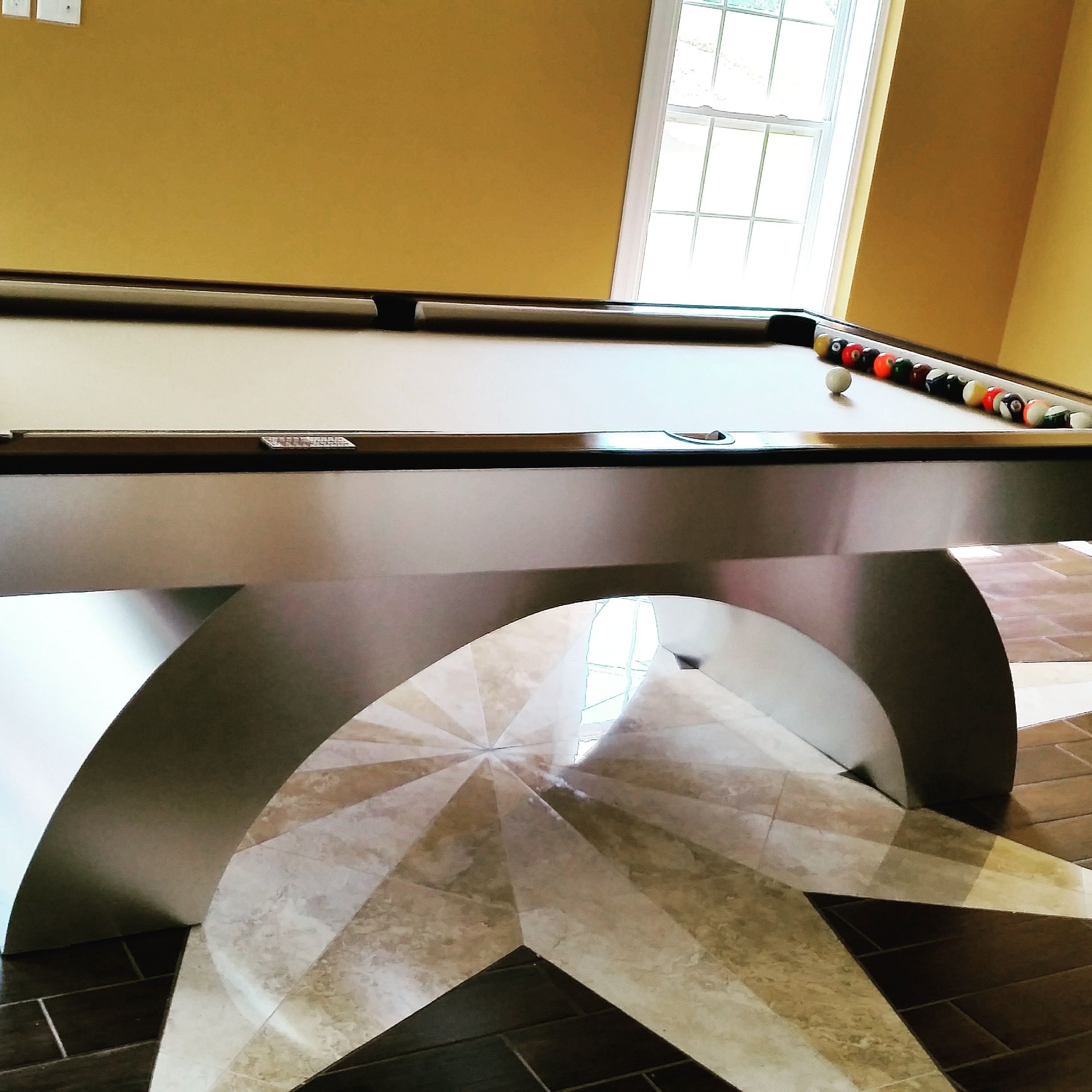 Buy Hand Crafted 8ft Arched Pool Table With Led Lights !, made to order