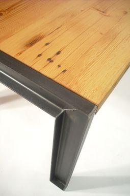 Custom Made Reclaimed Douglas Fir And Steel Table