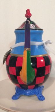 Custom Made Painted Teapot // Custom Painted Teapot // Whimsical Painted Teapot