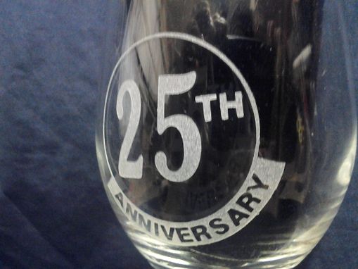 Custom Made Personalized Anniversary Etched Glass