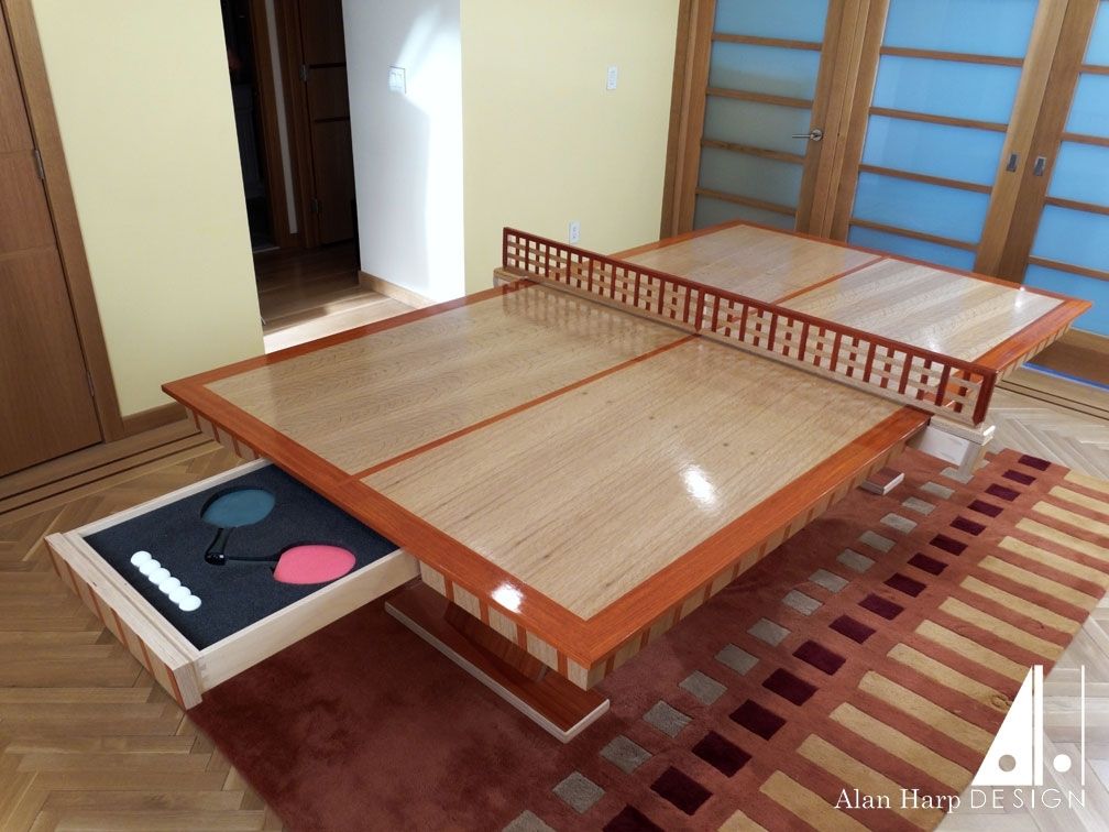 Custom Made Ping Pong Tables Shapeyourminds Com Custom Made Oak And Padauk Ping Pong Table By Alan Harp Design