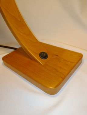 Custom Made Handmade Customizable Desk Lamp And Wood Veneered Shade