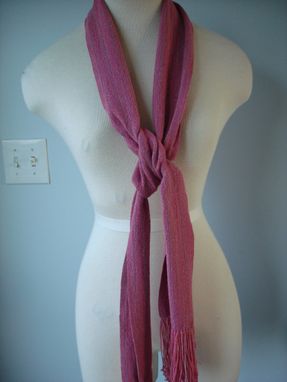 Custom Made Old Rose Hand Woven Silk Scarf
