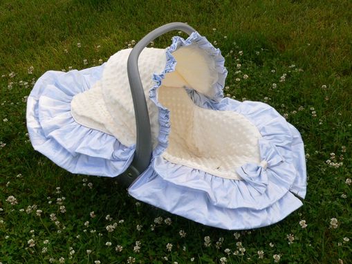 Custom Made Infant Carrier Cover And Canopy Hood