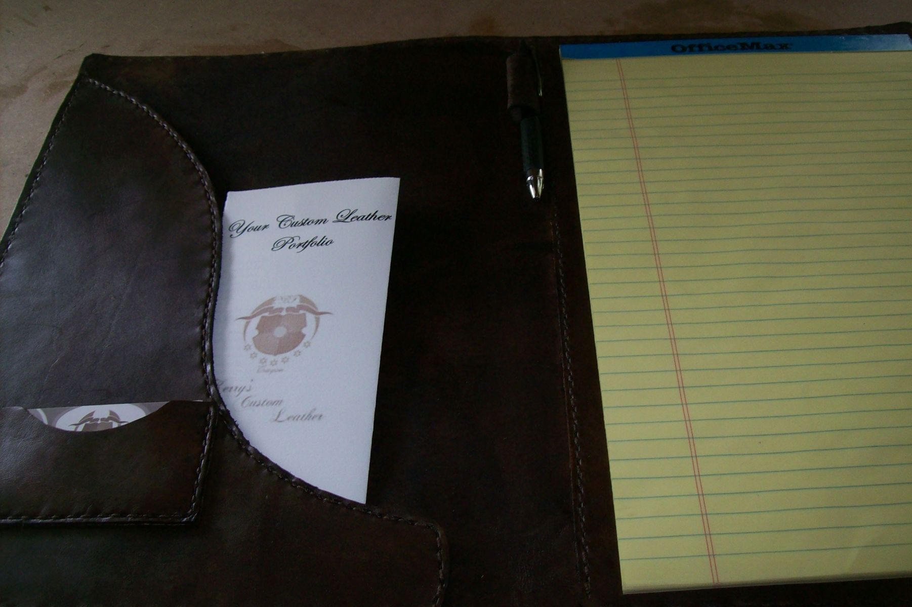 Buy Handmade Leather Portfolio, made to order from Kerry's Custom