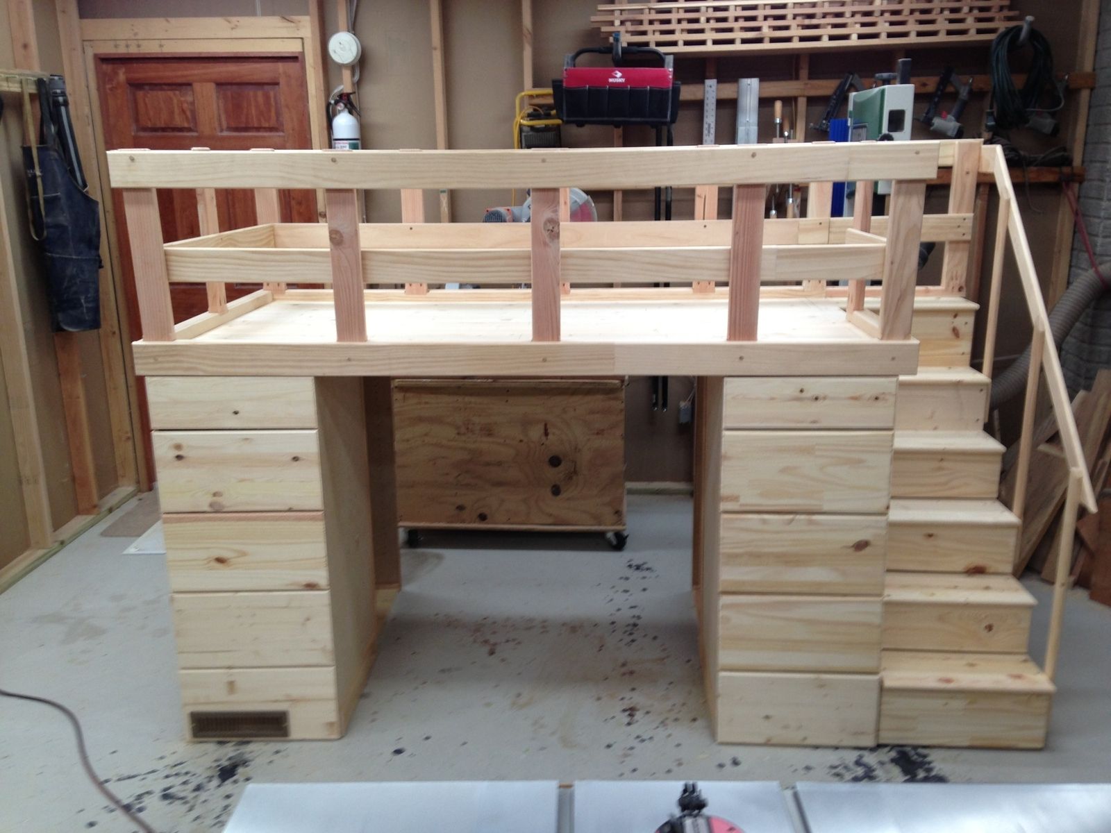 Handmade Loft Bed With Storage By Cannon Custom Woodworking Llc Custommade Com