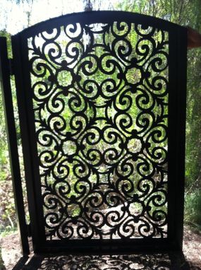 Custom Made Italian Metal Art Gate Pedestrian Walk Thru Entryiron Steel Garden