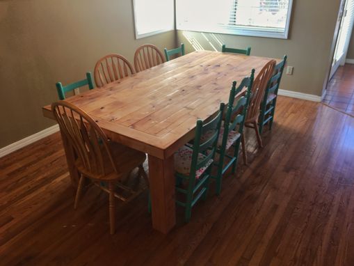 Custom Made Dinning Table, Rustic, Distressed, Knotty Alder,