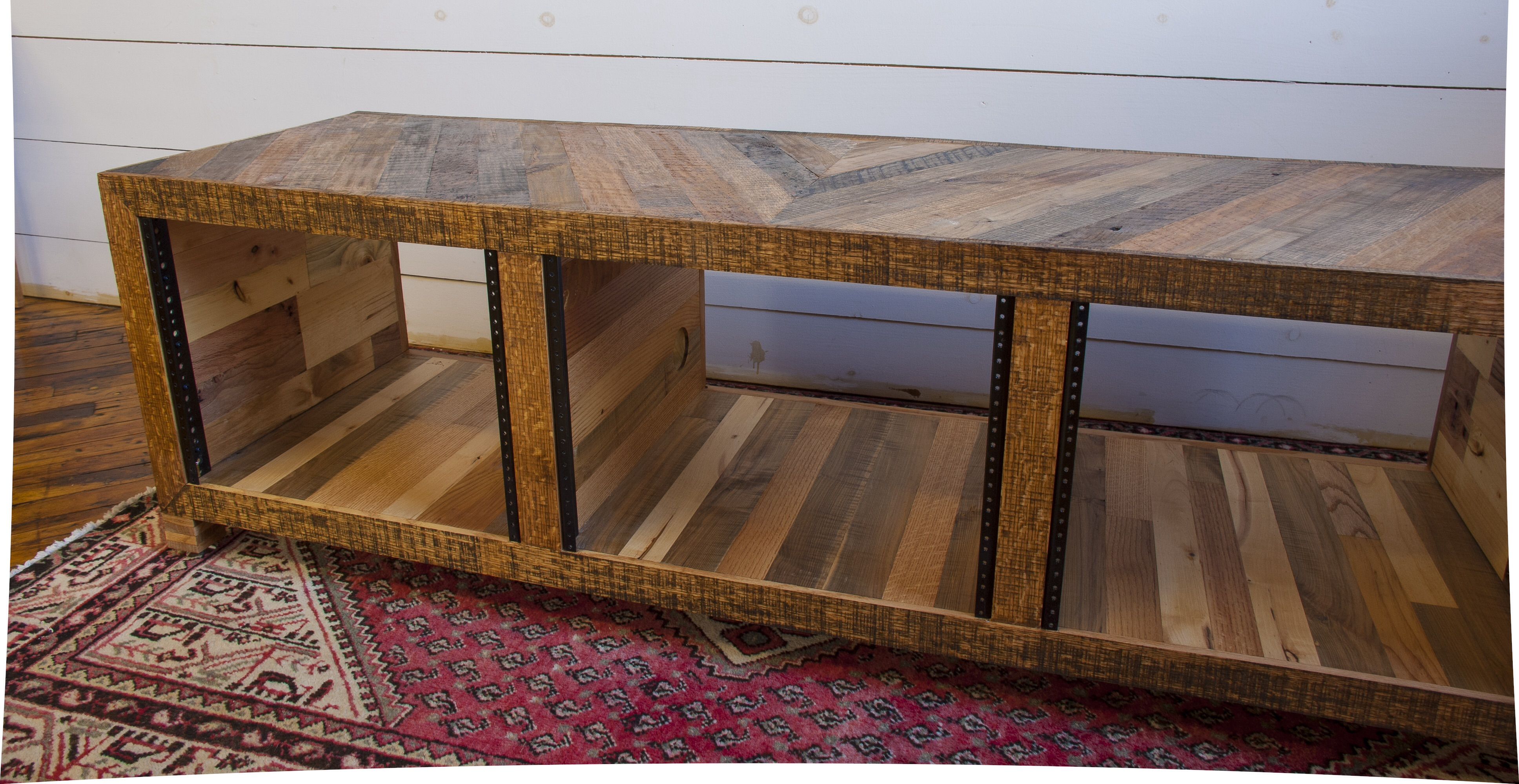 Hand Crafted Reclaimed Wood Media Cabinet by Strathamwood Studios Llc