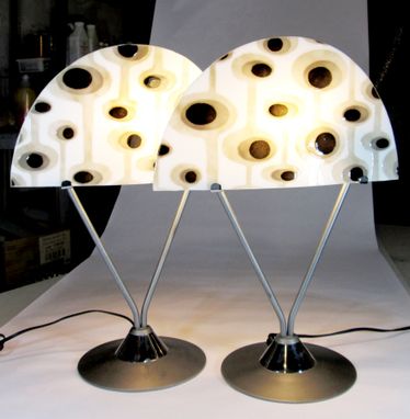 Custom Made Custom Made Glass Lamp Panels For Vintage Italian Modernist Lamps