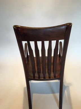 Custom Made Oregon Black Walnut High Back Dining Chair