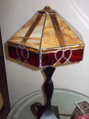 Custom Made Stained Glass Heart Lampshade