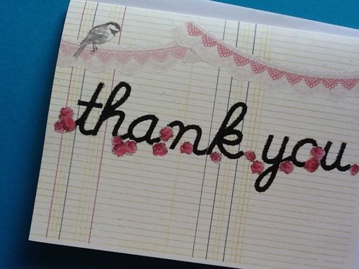 Custom Made Sweet Pink Bannered Thank You Notes