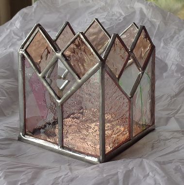 Custom Made Stained Glass Candle Holder
